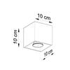 Plafon Quad 1 Gu10 Czarny Alu Sollux Sl.0022
