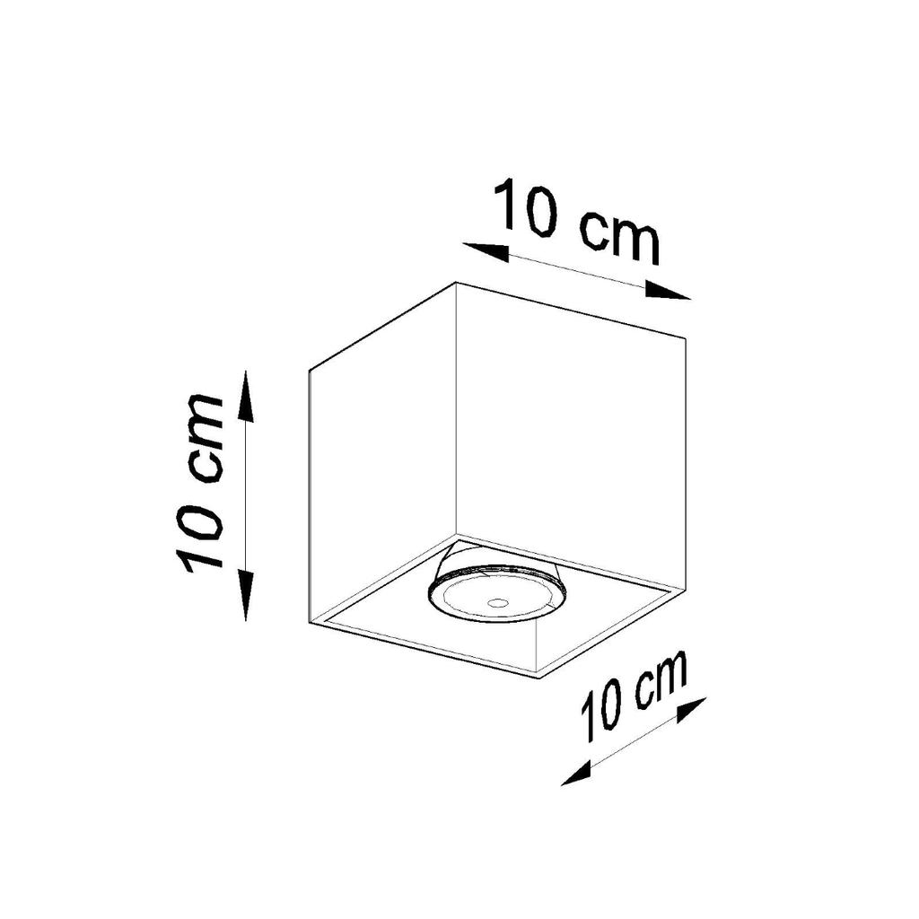 Plafon Quad 1 Gu10 Czarny Alu Sollux Sl.0022