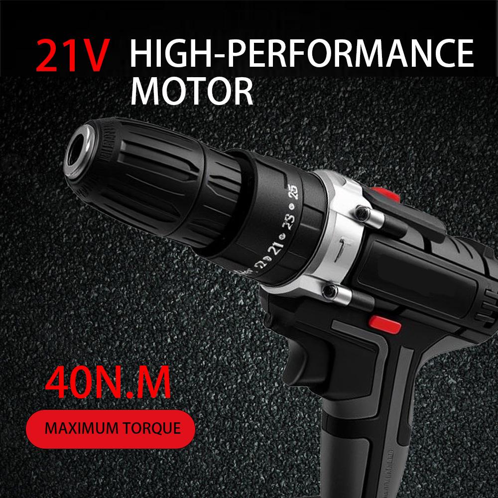 Cordless Rechargeable Dual-Speed Portable Hammer Drill