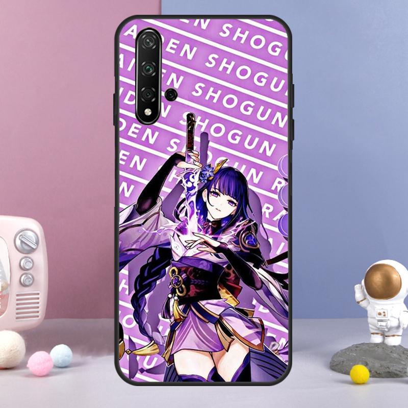 Genshin Impact Raiden Shogun For Huawei Nova 3i 7i 8i 11i 12i 9 10 SE Y60 Y61 Y70 Y72 Y73 Y90 Y91 P20 P40 P30 Lite Case