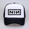 Rock Nine Inch Nails Baseballová čepice Unisex Dámská s potiskem písmen Klobouky Cool letní Síťovaná Kšiltovka Trucker Kšiltovka Dědečkovská čepice