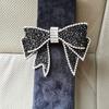 1/2pcs Universal Car Seat Belt Shoulder Cover Cute Handmade Diamond Bow Car Interior Decoration Safety Belt Car Accessories