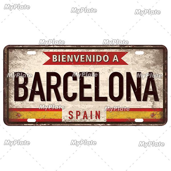 [MyPlate] Country City Style 15x30CM Plate Vintage Metal Sign Plaque Tin Sign Man Cave Decoration Bar Sign Club Poster Gift