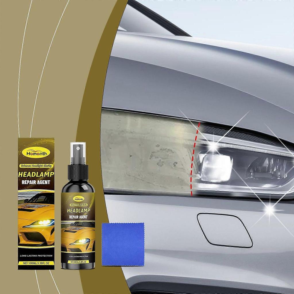 Homonth Car Headlight Care Solution Car Lamp Cleaning Decontamination Brightening Polishing Renovation Clear Vision Care Solution