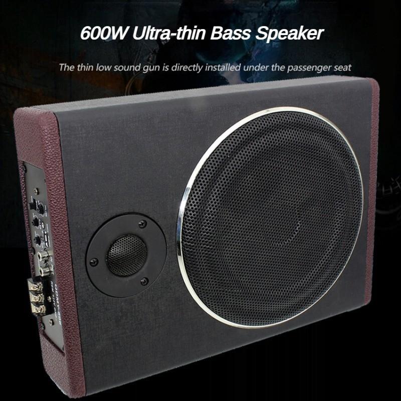 600W High Power Subwoofer  8/10 Inch Small Portable Car Bluetooth Speaker Ultra-thin Car Audio System