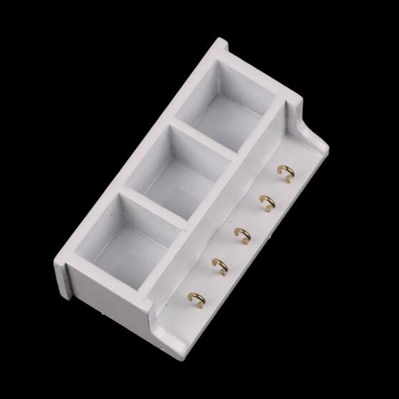 1:12 Dollhouse Miniature Kitchen Wood Wall Rack Shelf With Hook White Room Decor