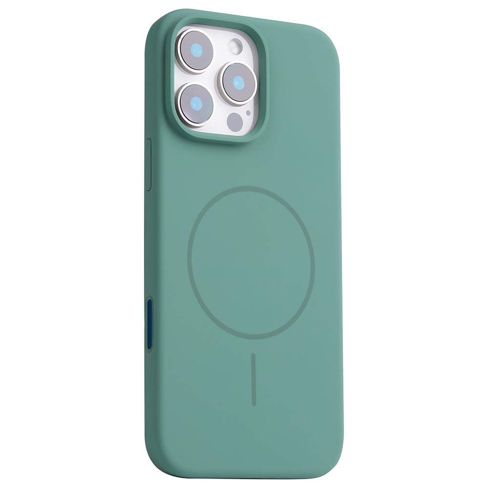 

For iPhone 16 Pro Max Case Compatible with MagSafe Liquid Silicone Phone Back Cover with Camera Button F