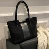 Wildleder Oberfläche Handtasche Für Damen, Koreanische Mode Freizeit Pendler Handtasche, Vintage Farbkollision Spleißung Tote Bag