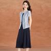 Women's Summer Acetate Shirt & Sling Dress Set