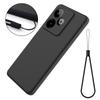 For Realme GT 7T 5G/Realme GT 7 5G Liquid Silicone Case Phone Back Cover with Hand Strap