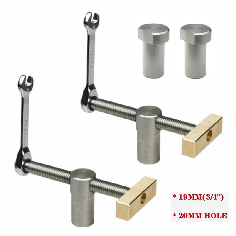 Woodworking Bench Dog Brake Inserts Workbench Fast Fixed Clip Clamp Brass Fixture Vise for 3/4" and 20mm Dog Holes