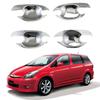 Carbon Fiber Pattern Door Handle Stickers for 2003-2008 Toyota WISH - Bright Black Door Bowl Decoration