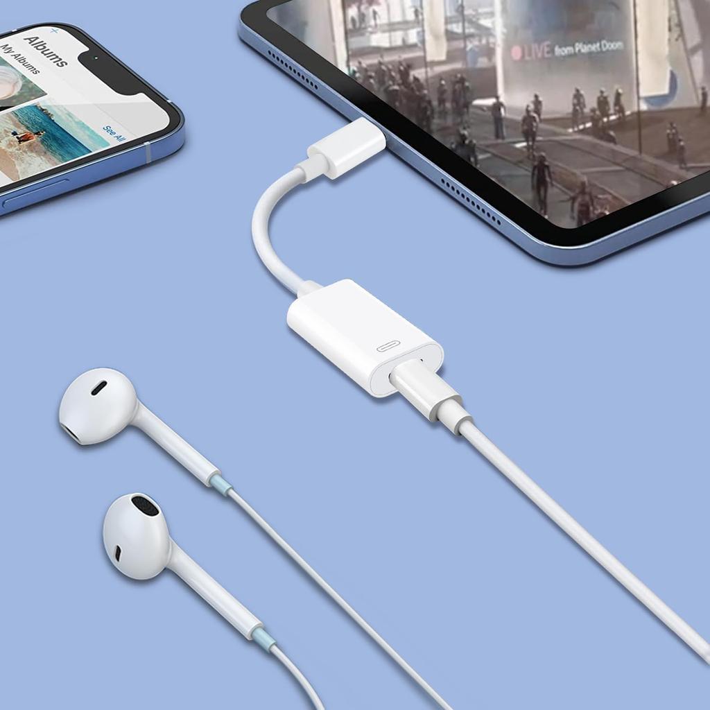 USB C To Lightning Audio Adapter for iPhone 15 Pro Max 15 Plus Type C Male To Lightning Female Headphone Converter for iPad Pro Air Mini MacBook No