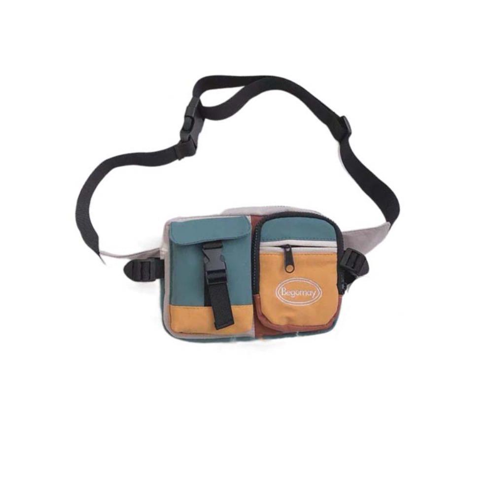 

Мужская сумка кроссбоди с цветовыми блоками, ретро сумка на одно плечо, модная нейлоновая сумка, женская Color Blocking