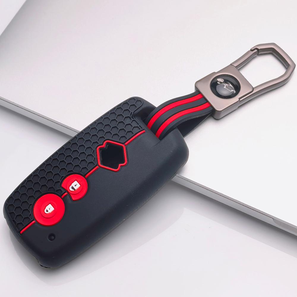 Key Case Cover for Suzuki Swift SX4 Grand Vitara Jimny Wagon Alto Splash with Keychain Anti-Scratch Guard Shockproof Protection Soft Grip Texture