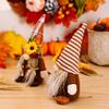 Muñeco de peluche de gnomo de otoño con sombrero largo de girasol, hecho a mano, decoración de granja escandinava, muñeco sin rostro para Acción de Gracias