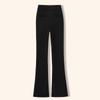 Women's High-Waist Fleece-Lined Micro-Flare Cropped Pants