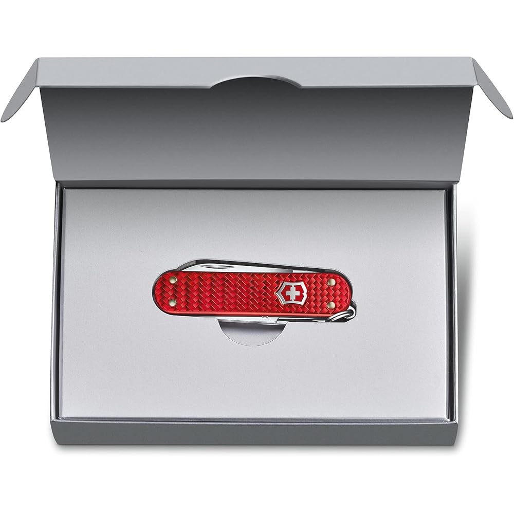 Victorinox Classic Alox Collection Swiss Army Knife Iconic Red 5 Functions Compact Lightweight Multi-Tool