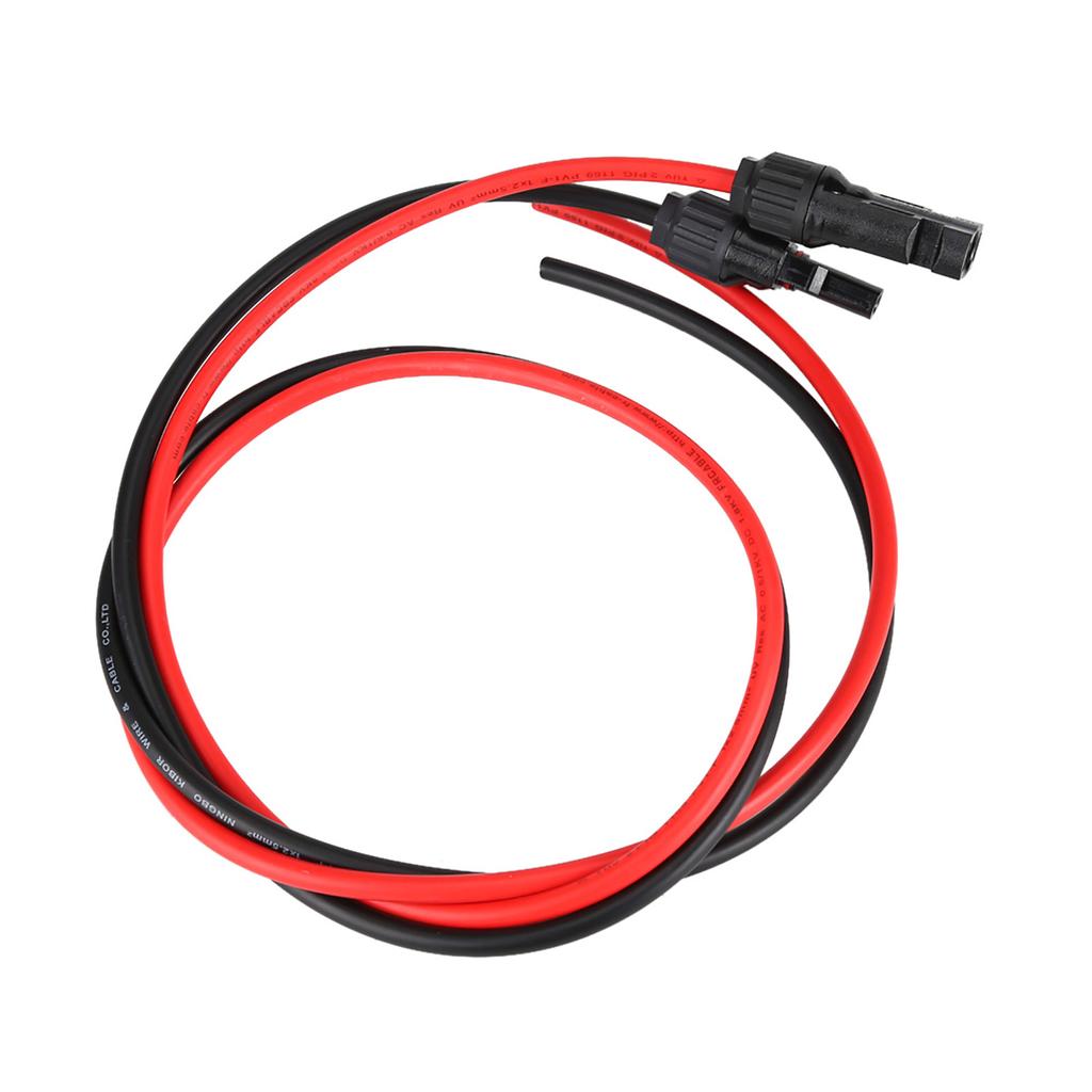 2.5mm Pair of Red &amp Black Solar Panel PV Cable Wire Male &amp Female Connectors Connectors Solar Special Cable Connector