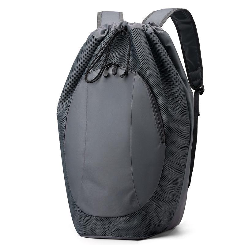 

2025 Рюкзак для фитнеса и спорта большой вместимости со шнурком и плечевыми лямками для путешествий и бадминтона 20-35L серый