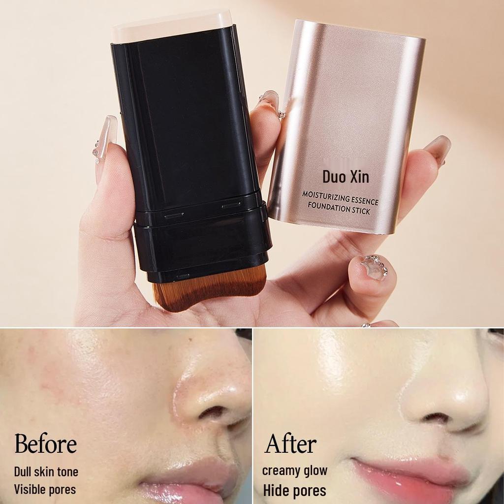 VV Double-Ended Concealer & Foundation Stick: Long-Lasting, Transfer-Proof, Waterproof, Sweat-Proof, Dewy Finish, Ideal for Students.