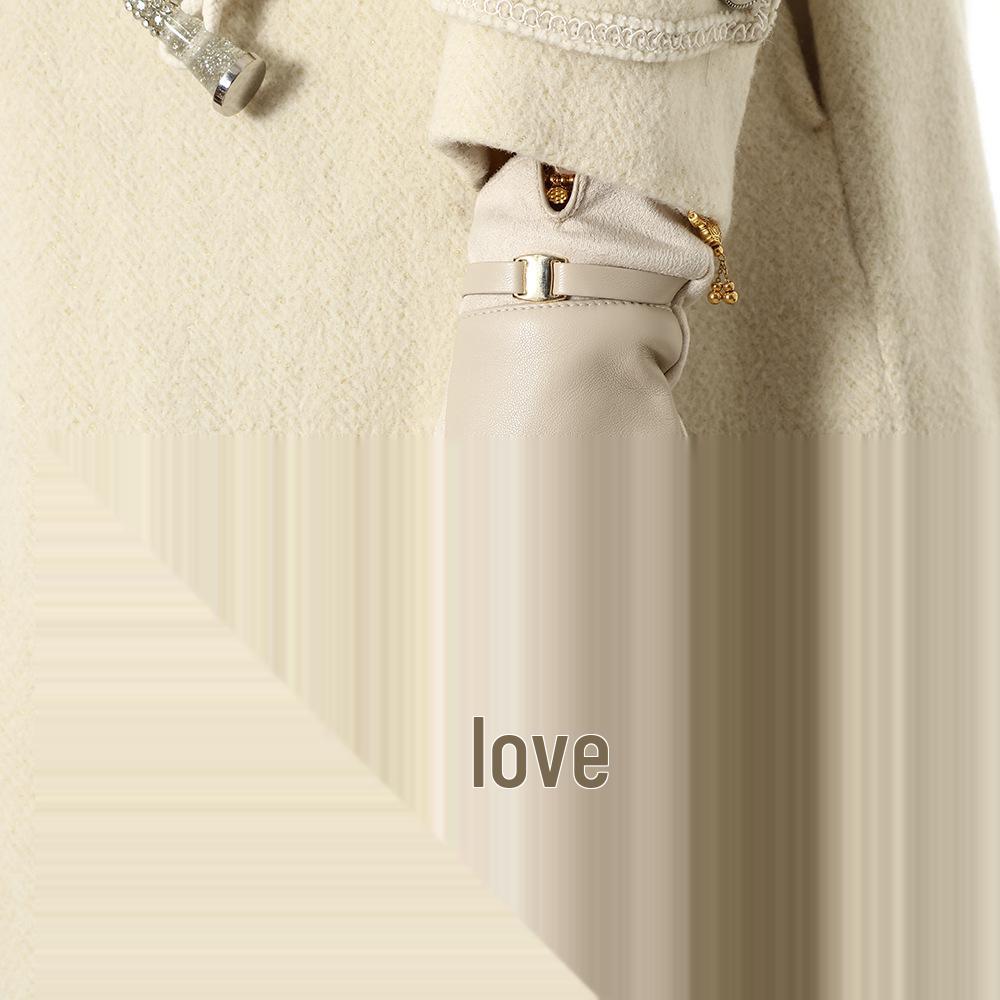 Women's Winter Suede Plush Touchscreen Gloves - Lined, Thick, Retro, Warm, Windproof, Cycling-Ready