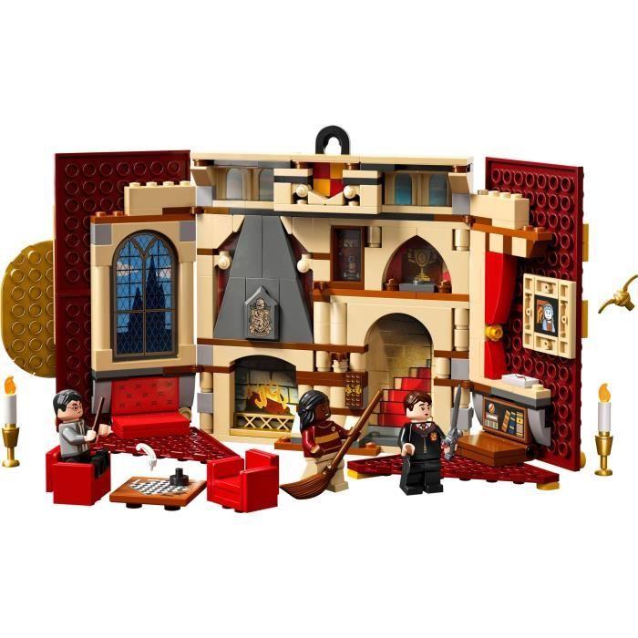 LEGO® Harry Potter 76409 Le Blason de la Maison Gryffondor, Jouet avec 3 Minifigurines, Château de Poudlard