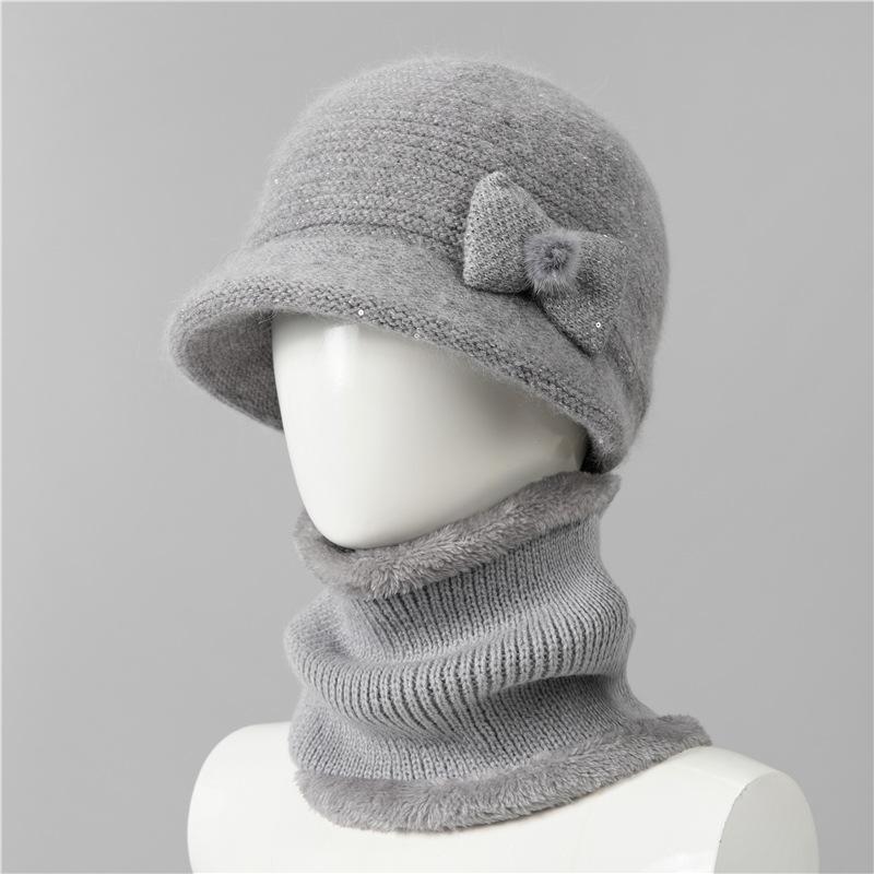Hat Women's Winter Wool Hat Autumn and Winter Rabbit Hair Thermal Basin Hat