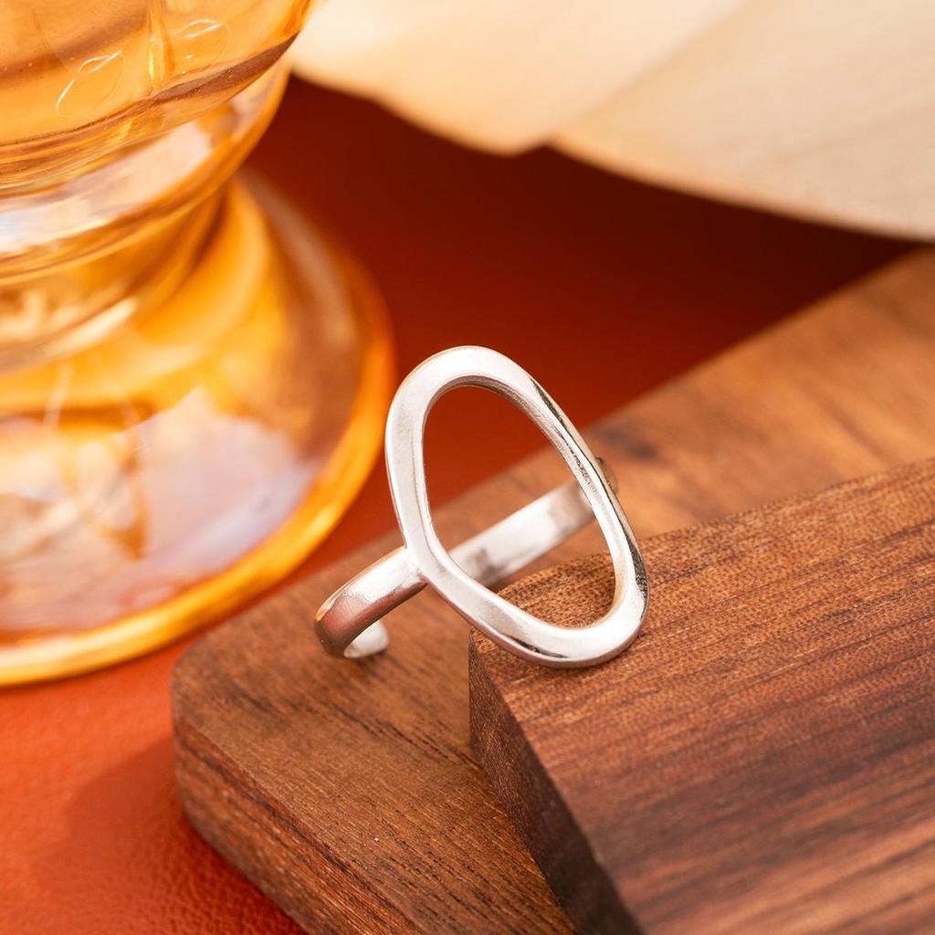 Stainless Steel Adjustable Open Ring - Colorfast Titanium Jewelry