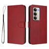 For Xiaomi Redmi 15 4G (EU) (171mm) Wallet Case RFID Blocking Calf Texture Leather Stand Phone Cover with Strap