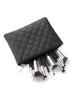 15-Piece Black & Silver Makeup Brush Set: Powder, Blush, Eyeshadow, Eyebrow & Highlighter Brushes with Soft Bristles