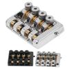 4 String Headless Electric Bass Bridge Zinc Alloy Brass Bridge Replacement with String Lock