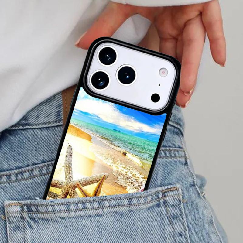 Beach Sea Sky Phone Case for iPhone 16e 15 14 13 12 17 Pro Max Plus Air 17pro Cover Coque