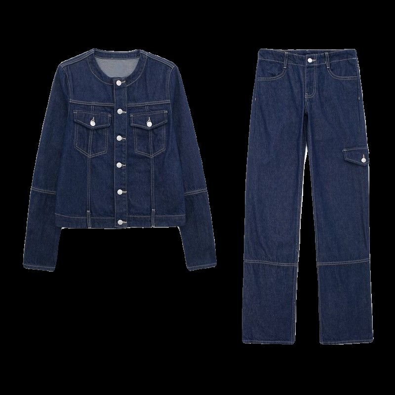 Fashion Style 2024 Spring/Summer New Arrival Female Easiest for Match Denim Jacket Coat High Waist Casual Denim 6045041