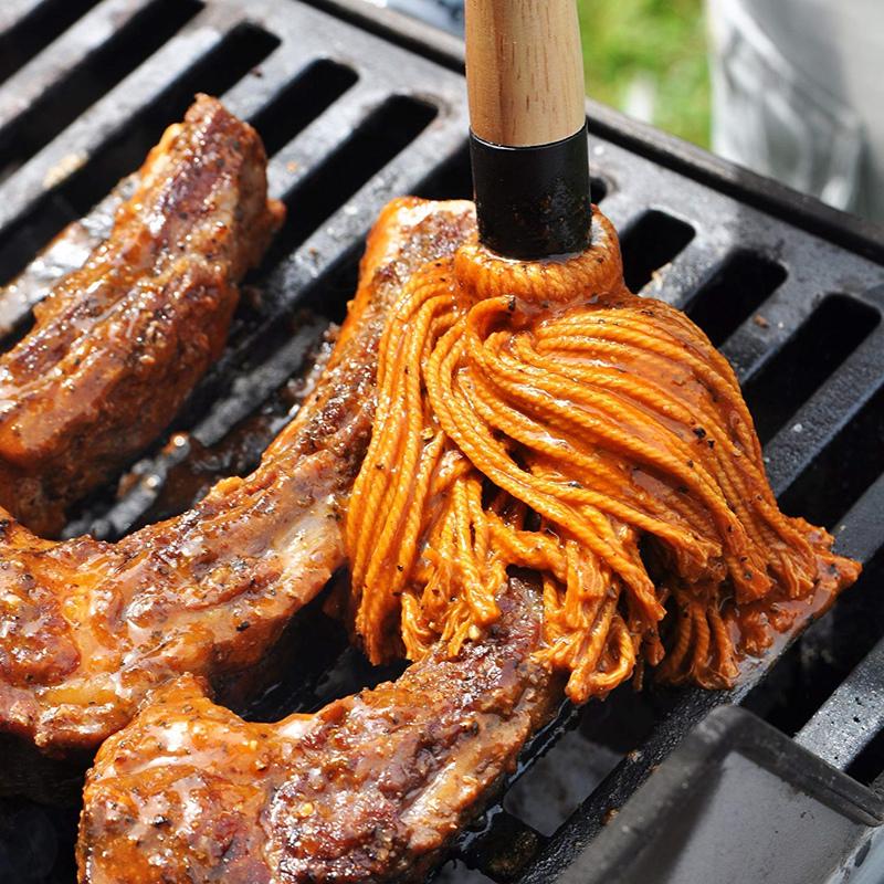BBQ Grill Marinierpinsel Professionelle Barbecuebürste mit abnehmbarem Bürstenkopf Einfach Einfach zum Eintauchen 18 Zoll 46 cm