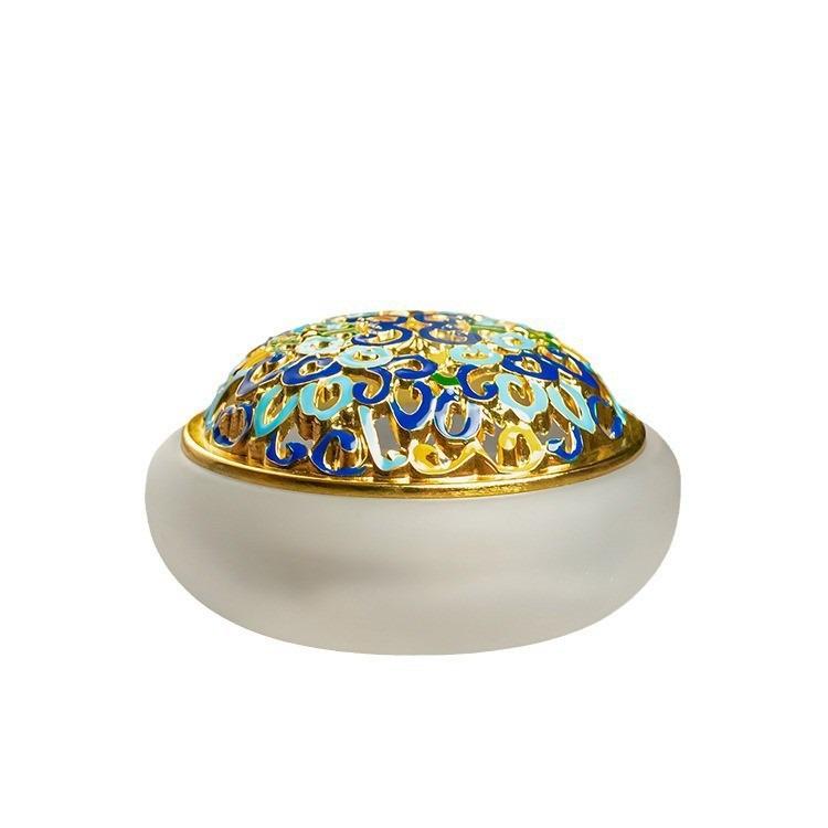 

Nine-Tailed Fox Cloisonné Enamel Glass Incense Burner