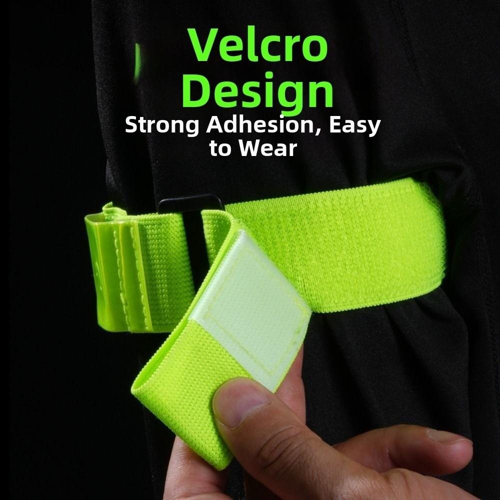 2Pcs Waterproof Luminous Arm Band Safety Night Reflective Armband  Cycling Activities