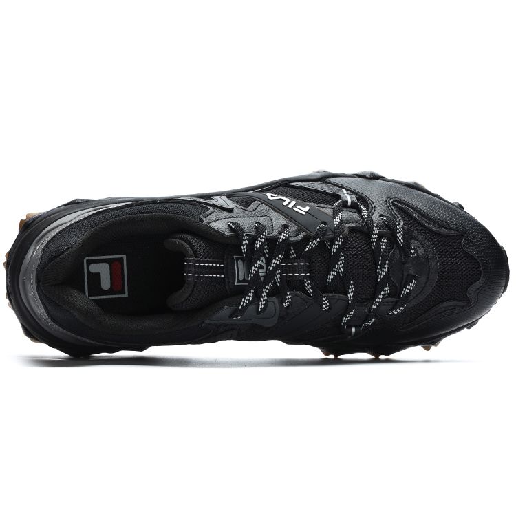 Fila Oakmont 2 Fabric Synthetic Leather TPU Retro Sport Patchwork Casual Low-Top Lifestyle Shoes Men Sneaker Black F12M312109FBK