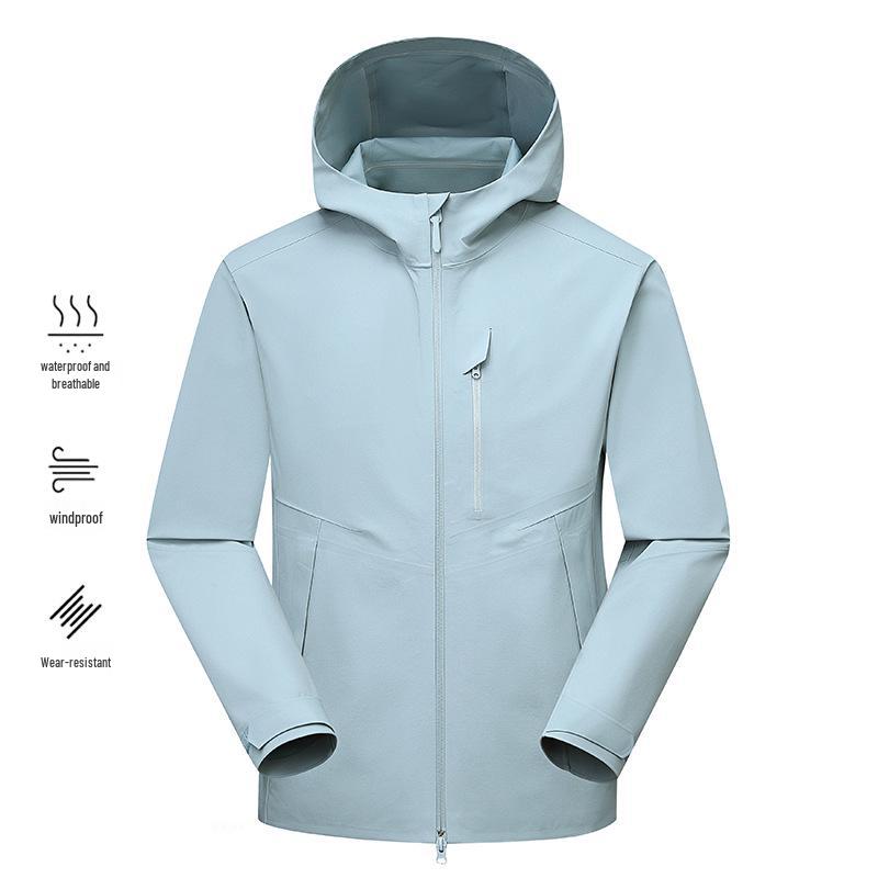 Premium Men s Hooded Softshell Jacket - Windproof, Waterproof, Warm Outerwear for Mountaineering & Hiking 3XL