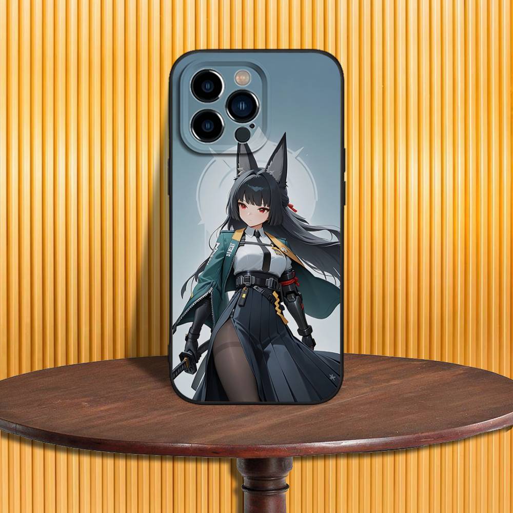 Etui Miyabi Hoshimi ZZZ na iPhone 17,16,15,14,13,12,11,Pro,Max,Plus,X,XS,SE4,E,Mini, Miękkie Czarne Etui