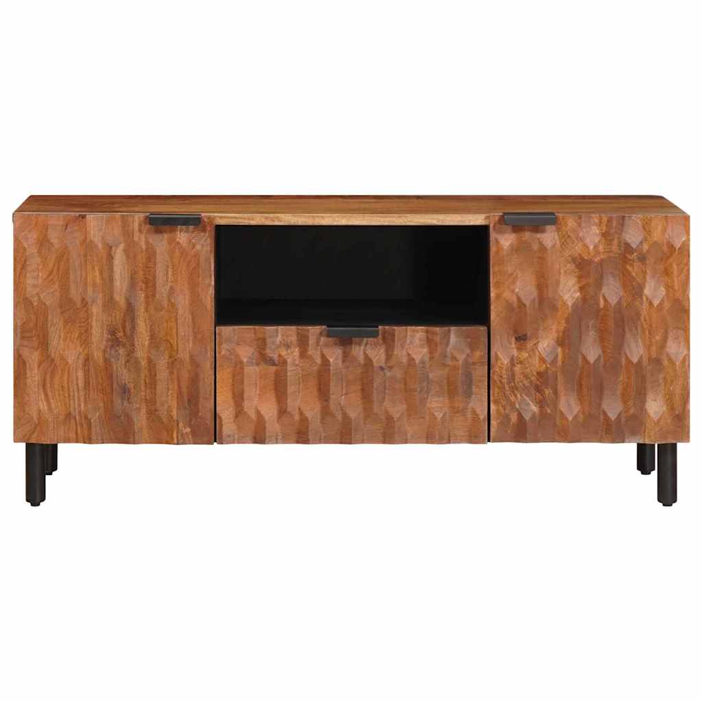 TV Cabinet with Door Acacia Brown Surface 105 X 33 X 46 Cm
