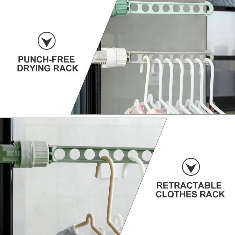 Window Frame Snap-on Drying Rack Gods Sill Cool Clothes Balcony Hanging Window Window Sun Clothes Portable Travel Wardrobe