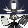 200W Mocna lampa garażowa LED Składane żarówki LED E27 Regulowana lampa sufitowa wielopanelowa do oświetlenia warsztatu i magazynu