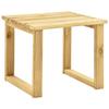 VidaXL Chaise longue de jardin avec table et coussin Pin imprégné 3065960