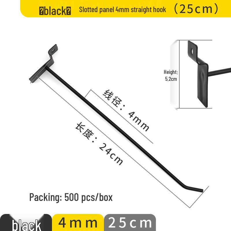 Clip-on Straight Hook for Slotted Pegboard - Aluminum Display Hook for Electronic Components and Sample Exhibits
