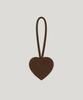 Ovhee Heart Suede Mirror Charm_Chocolate