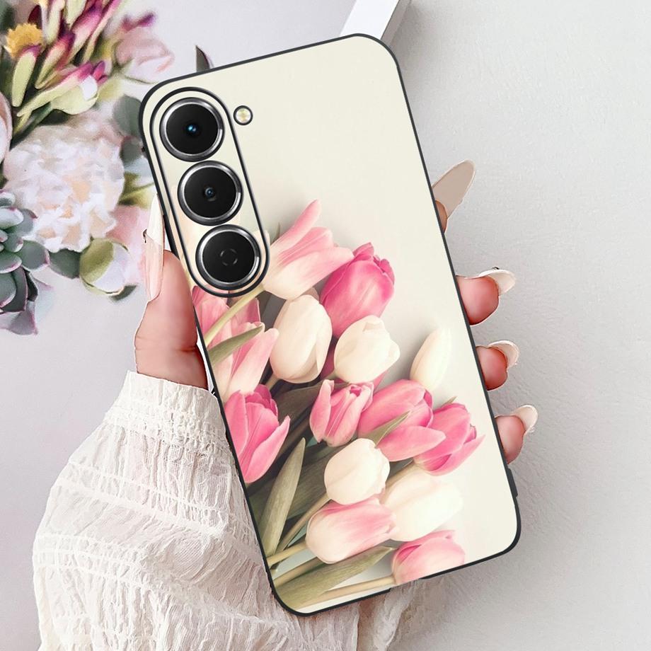 Soft Slim Silicone Cover For Tecno Spark 40 Pro Pro+ KM6 KM7 Funda Cat Rose Flower Dragon Fashion Pattern Shockproof Bumper Capa
