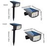 Adjustable Solar Flood Wall Lamp Solar Powered Landscape Spotlights Solar Panel Lights  Outdoor