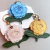 Keyring Peony Flower Keychain Entrance Guard Card Peach Blossom Access Card Holder  Unisex