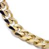 Silver One Men's Big Clip Curb Chain Necklace [Gold, 6-Sided Cut, 15mm Wide, 60cm Long] (Long, Thick Stainless Steel, Gold, Hip Hop Chain)